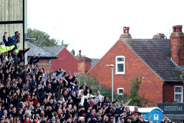 Average away attendance for 2021-22 League One season: 818. Down from an average of 1,263 in 2019-20 season.