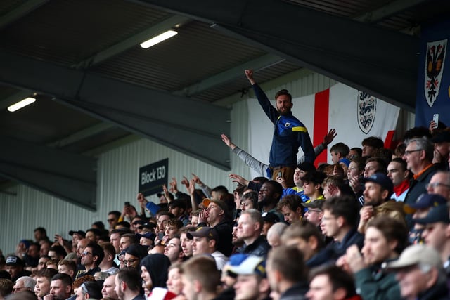 Average away attendance for 2021-22 League One season: 535. Up from an average of 406 in 2019-20 season.