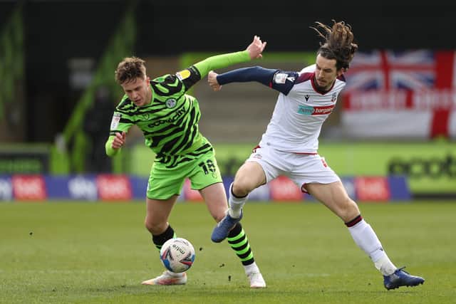 Jake Young (left) in action for Forest Green Rovers. Picture: PA