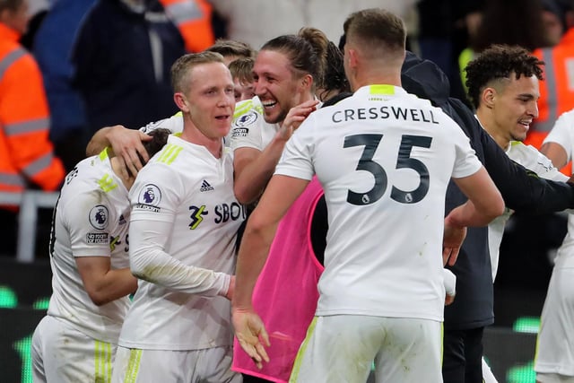 Wolves 2-3 Leeds: Five days after their late heroics against Norwich, Leeds came from two goals down to beat 10-man Wolves at Molineux. With the clock ticking into the first minute of stoppage time, Luke Ayling fired in the winning goal after two goals in three minutes from Jack Harrison and Rodrigo had hauled the Whites level.