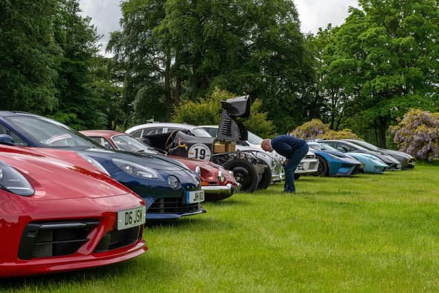 Supercars lined up at Bowcliffe Hall for a preview of this year’s Yorkshire Motorsport Festival. From hill climb cars to Ferraris and classics - there is set to be something for everyone at the second event taking place next month.