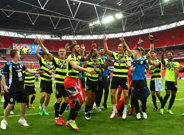PLAY-OFF WINNERS: Huddersfield Town beat Reading on penalties in the 2017 Championship play-off final. Picture: Getty Images.
