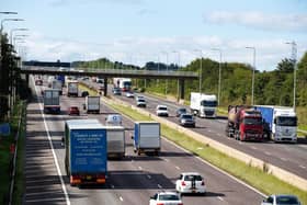 Works are being carried out on the M62 causing delays