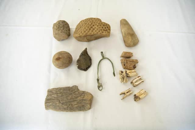 Prehistoric items found in and around Knaresborough and which will be on show for a Community History Festival to mark the Queen's Platinum Jubilee weekend. They will then feature in a new museum being opened by the Knaresborough Museum Association (KMA). Picture Tony Johnson