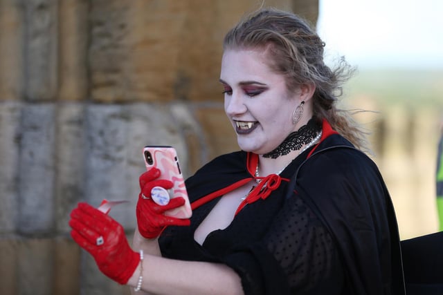 A vampire with an iPhone