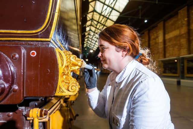 A team of Conservator at the National Railway Museum, York, have been busy cleaning the The six royal carriages on permanent display in Station Hall of the museum. Image: James Hardisty