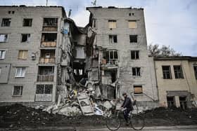 A destroyed apartment building in Bakhmut in the eastern Ukranian region of Donbas where Russia is focusing its assault in the invasion of Ukraine. Picture: Arris Messinis.