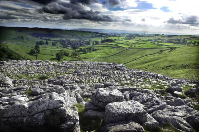 The limestone pavement at the top of Malham Cove in the Yorkshire Dales. Picture: Tony Johnson.