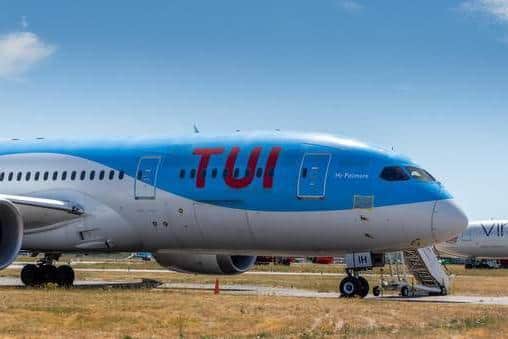 Stock picture of a TUI aircraft at Doncaster Sheffield Airport in Doncaster, South Yorkshire. Used for illustrative purposes only