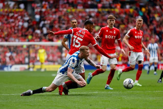 TOUGH TO TAKE: Huddersfield Town had two big penalty shouts turned down against Nottingham Forest. Picture: Getty Images.