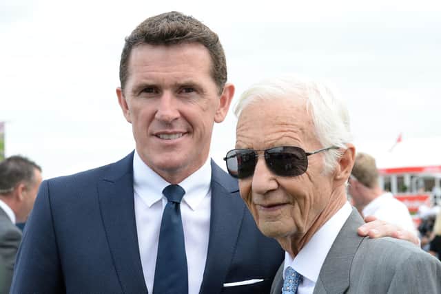 Racing royalty: National Hunt legend Sir AP McCoy, with Lester Piggott, considered by many as they greates Flat jockey of all. Picture: Anna Gowthorpe/PA Wire.