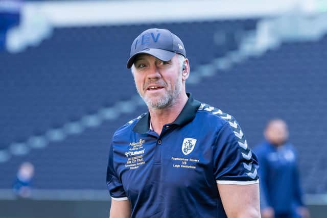 POSITIVES TO TAKE: For Brian McDermott and Featherstone Rovers after defeat against Leigh. Picture: Allan McKenzie/SWpix.com.