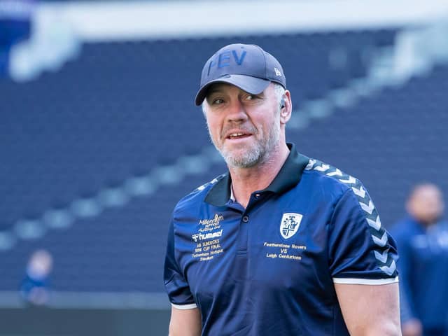 POSITIVES TO TAKE: For Brian McDermott and Featherstone Rovers after defeat against Leigh. Picture: Allan McKenzie/SWpix.com.