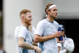 Ready: New England captain Ben Stokes and Stuart Broad during a nets session at Lord's ahead of the First Test against New Zealand. Picture: Steven Paston/PA Wire.
