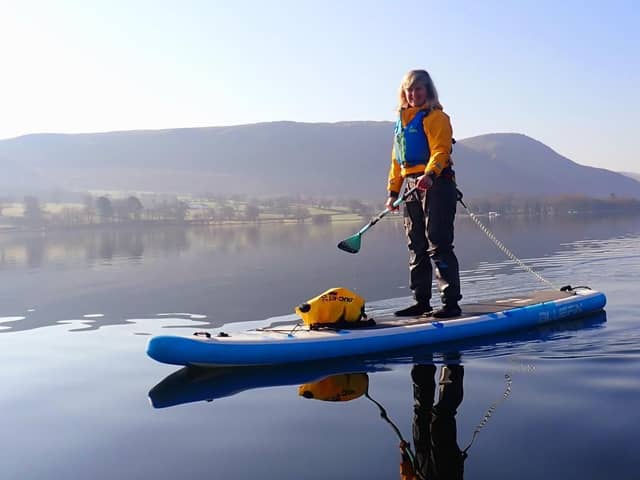 Jo Moseley on Ullswater
Picture Ruth Kirk