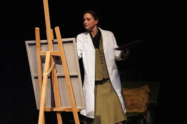 Performance: Hannah Levy in character in the play as Mary Elwell. Photo: Tristan Tappin.