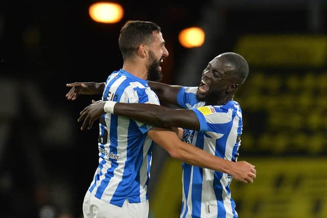 Alex Vallejo and Naby Sarr (right) have not been offered new deals by Huddersfield Town Picture: Bruce Rollinson