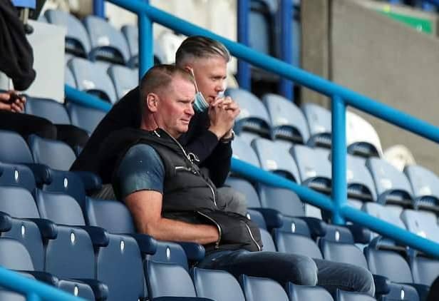 Leigh Bromby (right) head of football operations at Huddersfield Town and former owner Phil Hodgkinson Picture: Robbie Jay Barratt/Getty Images