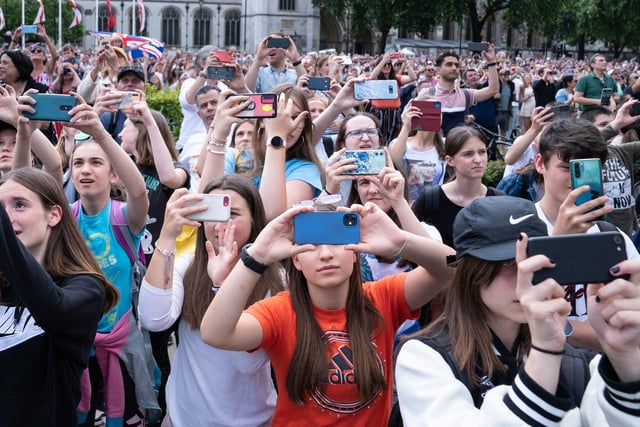 Thousands of people were watching - and capturing it on their phones