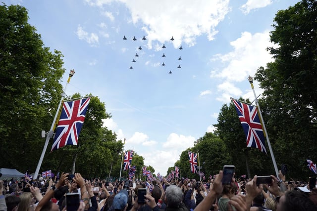 Thousands lined the streets to celebrate alongside the Royal Family