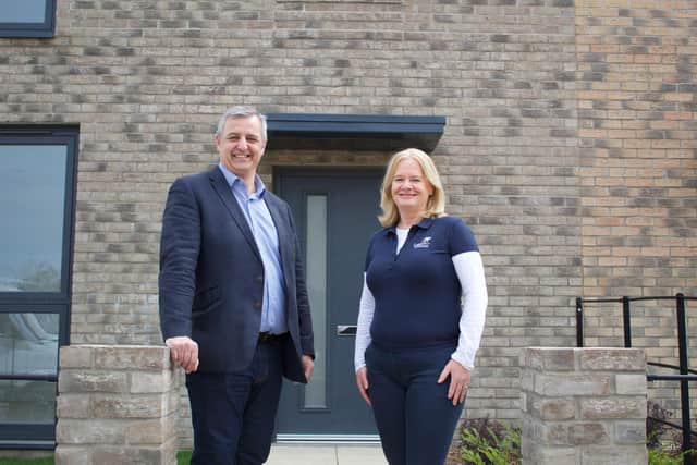 Andy Gamble, Executive Director of Growth and Assets at Yorkshire Housing, and Rosie Toogood, CEO, Legal & General Modular Homes.