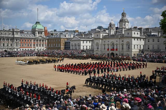 Members of the Household division during the Trooping the Colour ceremony at Horse Guards Parade