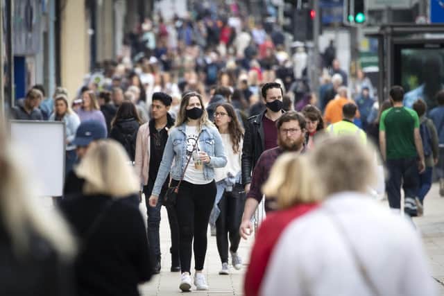 Retail footfall across the UK continued a slow but steady recovery against pre-pandemic levels last month, according to new data.