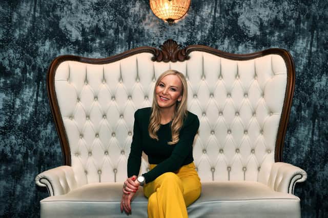 Stephanie Hirst, pictured in the Grand Pacific bar at Queens Hotel, Leeds (Photo: Jonathan Gawthorpe)