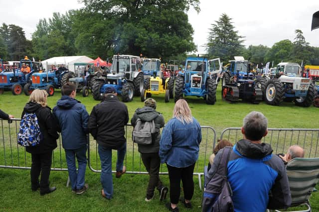 Tractors line up for inspection