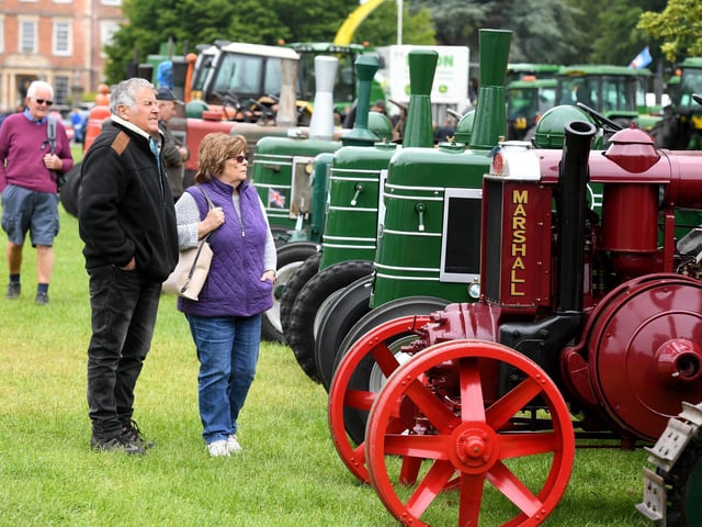 Admiring the tractors