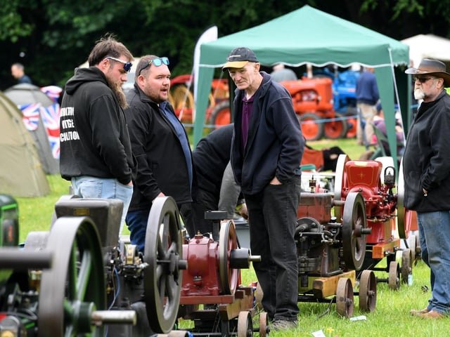Visitors admire mini steam engines