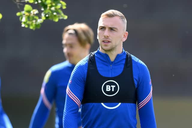 Former Hull player Jarrod Bowen of England looks on during an England training session this week. (Picture: Shaun Botterill/Getty Images)