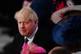 Boris Johnson during Jubilee celebrations this weekend