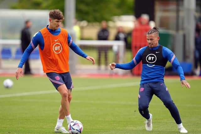 Recall: England's Kalvin Phillips (right) will be hoing for a recal to face Germany after starting on the bench against Hungary at the weekend. Picture: Nick Potts/PA Wire.