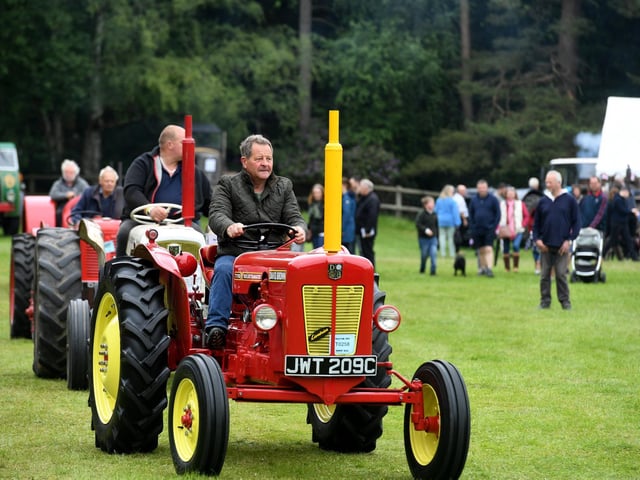 Tractors on parade