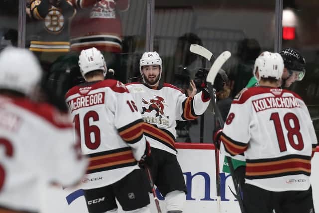 Liam Kirk is keen to make an impression with a full season in the AHL for Tucson Roadrunners. Picture courtesy of Chris Hook/Roadrunners Media.