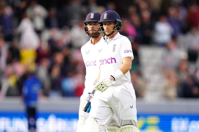 England's Ben Foakes (left) and Joe Root steered England to victory (Picture: PA)
