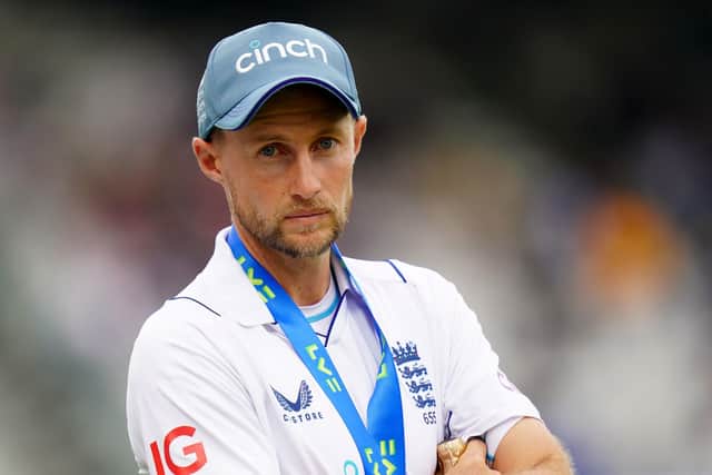 England's Joe Root with his man of the match medal after day four of the First LV= Insurance Test Series at Lord's Cricket Ground, London. (Picture: Adam Davy/PA Wire)