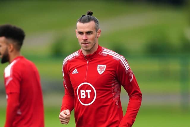 Wales' Gareth Bale during a training session at The Vale Resort, Hensol, ahead of Sunday's World Cup play-off (Picture: PA)