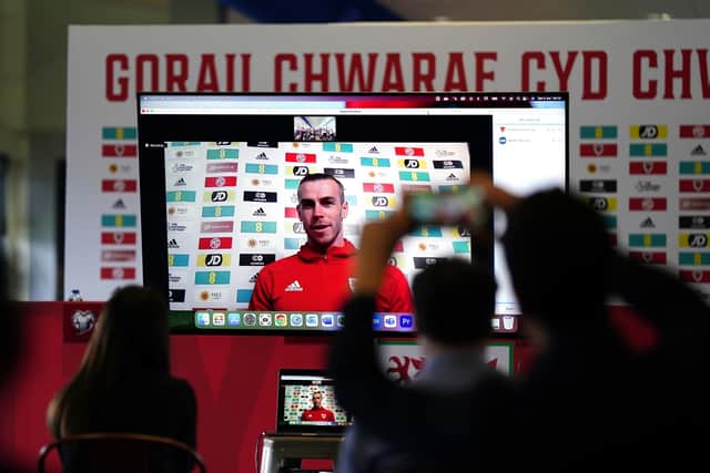 Wales captain Gareth Bale speaks to the media ahead of the World Cup qualifier (Picture: PA)