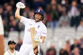 England's Joe Root celebrates scoring the winning run during day four of the First LV= Insurance Test Series at Lord's Cricket Ground, London. (Picture: Adam Davy/PA Wire)