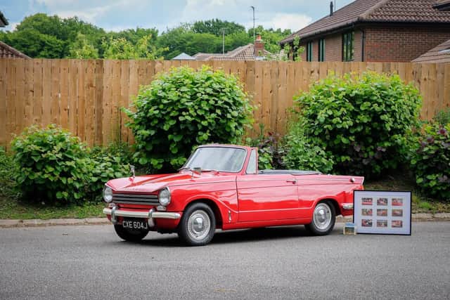 The red Triumph Herald used by Dame Thora Hird in Last of the Summer Wine