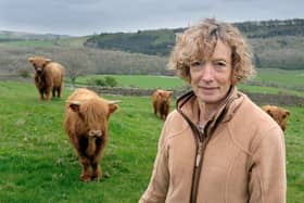 Julia Carr with her Highland cattle