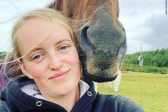 Gracie Spinks with her beloved horse Paddy