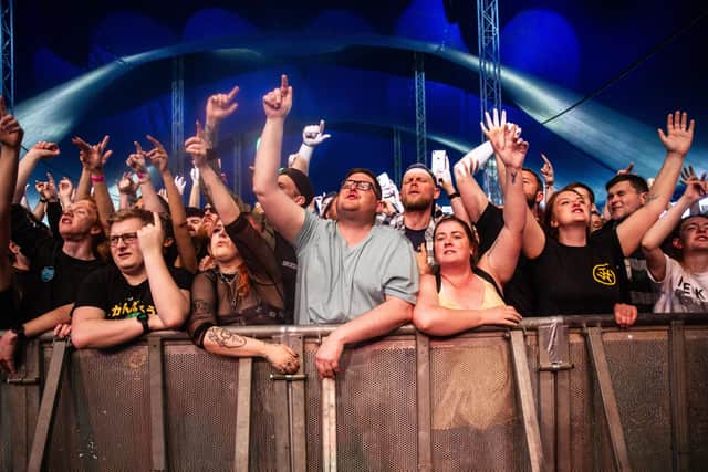 The audience enjoy The Wonder Years at Slam Dunk Festival, Leeds. Picture: Anthony Longstaff