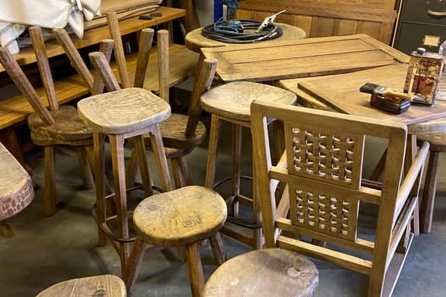 The Star's Mouseman bar furniture is undergoing restoration
