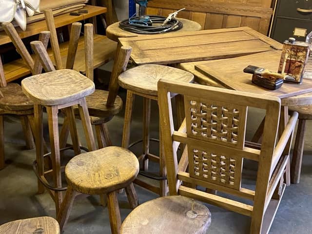 The Star's Mouseman bar furniture is undergoing restoration