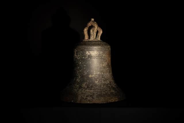 A bell from the HMS Gloucester which sank off the Norfolk coast.