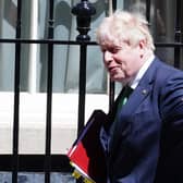 Boris Johnson on Downing Street yesterday