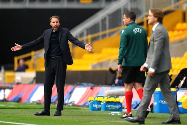 England manager Gareth Southgate shows his frustration on the touchline during the UEFA Nations League match at Molineux Picture: Nick Potts/PA